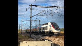 High speed Train TGV InOui OUIGO Eurostar in France [upl. by Rosella865]