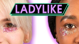 Women Try Glitter Concealer • Ladylike [upl. by Seka740]