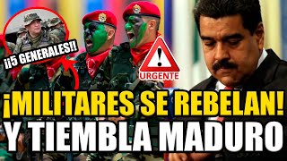 🚨MILITARES SE REBELARON ANTE MADURO Y NO REPRIMEN EN VENEZUELA ¡5 GENERALES REBELDES  BREAK POINT [upl. by Lede]