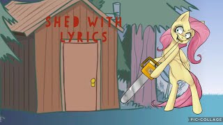 FNF vs fluttershy shed with lyrics [upl. by Noby449]