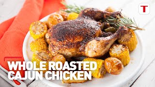 Everyday Gourmet  Whole Roasted Cajun Chicken using Tefal Ultimate Fry Deluxe Air Fryer [upl. by Ahsiuqat508]