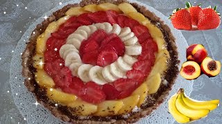 Crostata Alla Frutta Fresca Ricetta Gelatina Dolci del cuore Mery [upl. by Cita]