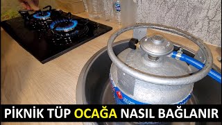 Piknik tüpü ocağa nasıl takılır bağlanır  Dar çember geniş çember tüp  2 kg tüp [upl. by Garrick262]