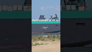 ⚓TAMERLANE🔱VEHICLE CARRIER vessel passing bulkcarriership containership waves roughseas epic [upl. by Yeslah]