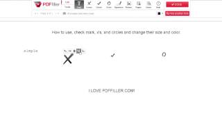 How to Add and Adjust Checkmarks Circles and Xs to a PDF Online Using PDFfiller [upl. by Anrev921]