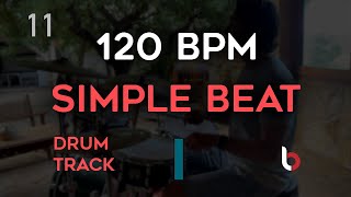 120 BPM Drum Beat  Simple Straight [upl. by Grantland]