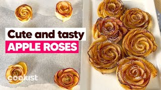 Puff pastry apple roses a cute and tasty treat idea [upl. by Lanie]