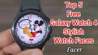 Top 5 Free Galaxy Watch 4 Watch Faces [upl. by Arabeila]