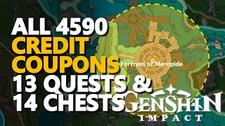 All Obtain Credit Coupons Chests amp Quests Genshin Impact Full Guide [upl. by Loux133]