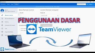 Cara Menggunakan Team Viewer penggunaan dasar  Using Team Viewer Basic [upl. by Nnylassej]