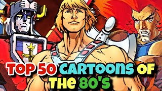 Top 50 Cartoons Of The 80s – The Golden Era Of Saturday Morning Cartoons  Explored Mega List [upl. by Kawasaki]