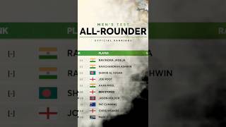 test all rounders ranking 2024 cricket cricketlover ranking shorts testcricket [upl. by Koloski718]