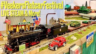 Casselman ON VeekersFlatcarFestival RC Locos Flats amp CobiCada tanks amp planes livesteam gscale [upl. by Jessi919]