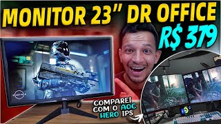 O MONITOR 23quot FHD MAIS BARATO SERVE PRA JOGAR😯TESTEI O DR OFFICE 23 POLEGADAS😃VALE A PENA🤨REVIEW✅ [upl. by Haliled]