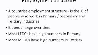 GCSE Geography OCR B Employment Structure revision [upl. by Aiciles]