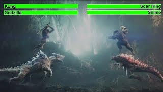 Godzilla x Kong The New Empire 2024 Final Battle with healthbars [upl. by Isyed]