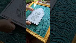 Mughal motifs Lippan Art in textured frame😍 trending shorts diyprojects diwali craft diy art [upl. by Karlise]