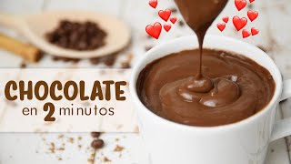 CHOCOLATE a la TAZA en MICROONDAS ☕  ¡en 2 minutos [upl. by Hamner]