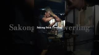 Sakong Stick Twerling sakongcombatmixmartialarts theartofweaponizedkickboxing martialarts [upl. by Nottarts348]