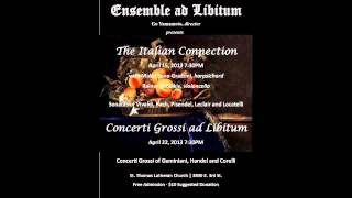 Geminiani  Concerto Grosso in CMajor after Corelli Op 5 No 3  I  Adagio [upl. by Delia]