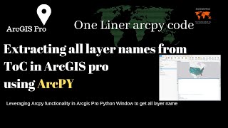 Arcpy Extracting name of layer from Table of Content in ArcGIS Pro project using ArcPy [upl. by Weiss]