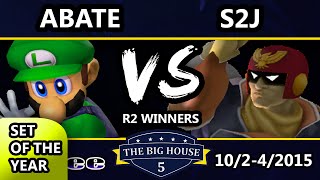 The Big House 5  Abate Luigi Vs S2J Captain Falcon Falco  Winners Round 2  SSBM [upl. by Yhcir795]