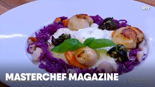 Risotto al caprino con lumache e capesante di Chef Barbieri e Chef Locatelli  MasterChef Magazine [upl. by Tawney529]