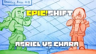 EpicShift Asriel vs Chara Undertale AU Comic Dub [upl. by Yecal]