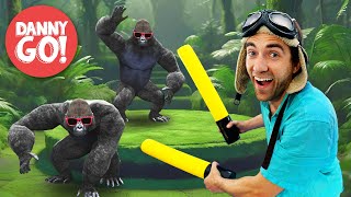 quotGorilla Smashquot DrumAlong Dance 🦍🥁 Brain Break  Danny Go Songs for Kids [upl. by Berna749]