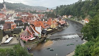 The beautiful landscape in Czech Republic 🇨🇿 for relaxating gentel rain in Český Krumlov [upl. by Ahsyas]