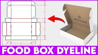 Food Packaging Box Design In Adobe Illustrator  Mailer Box Design [upl. by Maire]