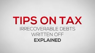 quotIrrecoverable debts written offquot Expense Category Explained [upl. by Saimerej501]