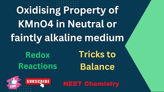 Oxidising prop of KMnO4 in Neutral or faintly alkaline medium  Redox reactions  Class 12  CBSE [upl. by Keraj]