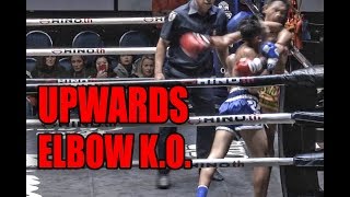 Muay Thai Knockout  UPWARDS ELBOW KO [upl. by Rock]