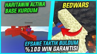 EFSANE TAKTİK BULDUM VE HARİTANIN ALTINA BASEMİ KURDUM \u00100 WİN GARANTİLİ  BEDWARS  CRAFTRİSE [upl. by Season782]