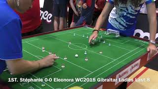 Stéphanie CÉCILLON vs Eleonora BUTTITTA FISTF WC2018 Gibraltar Ladies Ind Last8 [upl. by Shutz]