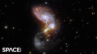 See the James Webb Space Telescopes view of a galaxy merger in stunning 4K [upl. by Malo]