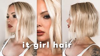 EASY BENDY FLAT IRON WAVES FOR BOBS  Quick It Girl Hairstyle Tutorial for Bobs and Short Hairstyles [upl. by Neelak]