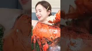 Mukbung Seafood Eating Shrimp Takeout favorites [upl. by Bysshe]