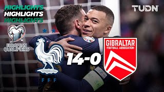 Francia 140 Giblartar  HIGHLIGHTS  UEFA Qualifiers 2023  TUDN [upl. by Spracklen]