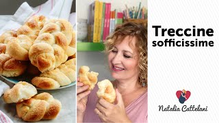 TRECCINE SOFFICISSIME DOLCI  Brioche golose facili e veloci  Natalia Cattelani [upl. by Catton]