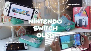 Nintendo Switch OLED unboxing and accessories  game play Nintendo zelda unboxing [upl. by Gainor]