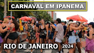 🇧🇷 Carnaval do Rio de Janeiro 2024  Bloco na Praia de Ipanema [upl. by Amal469]