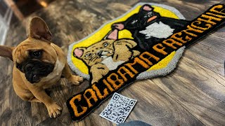 Custom FRENCHIE amp 3ft Tiger Rug on 7ft frame [upl. by Anaul]