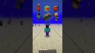 Drowning Damage Test vs Different Mobs shorts minecraft memes [upl. by Ayor]