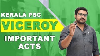 Kerala PSC Indian History Viceroys  Important Acts  Part 1  Talent Academy [upl. by Nolra]