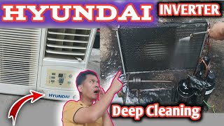 HYUNDAI  Window type Inverter  Deep cleaning [upl. by Aicinet]