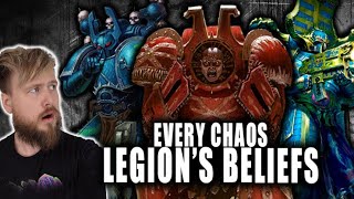 The Beliefs And Goals Of Each Chaos Space Marine Legion  Warhammer 40K Lore [upl. by Ronoc]