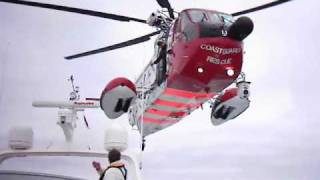 Rescue Helicopter in action Sikorsky S61N Mk II Her Majestys Coastguard [upl. by Herrington]