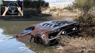 Rebuilding Lamborghini Aventador SVJ Forza Horizon 5 Logitech G29 Stering Wheel Gameplay [upl. by Aicerg548]